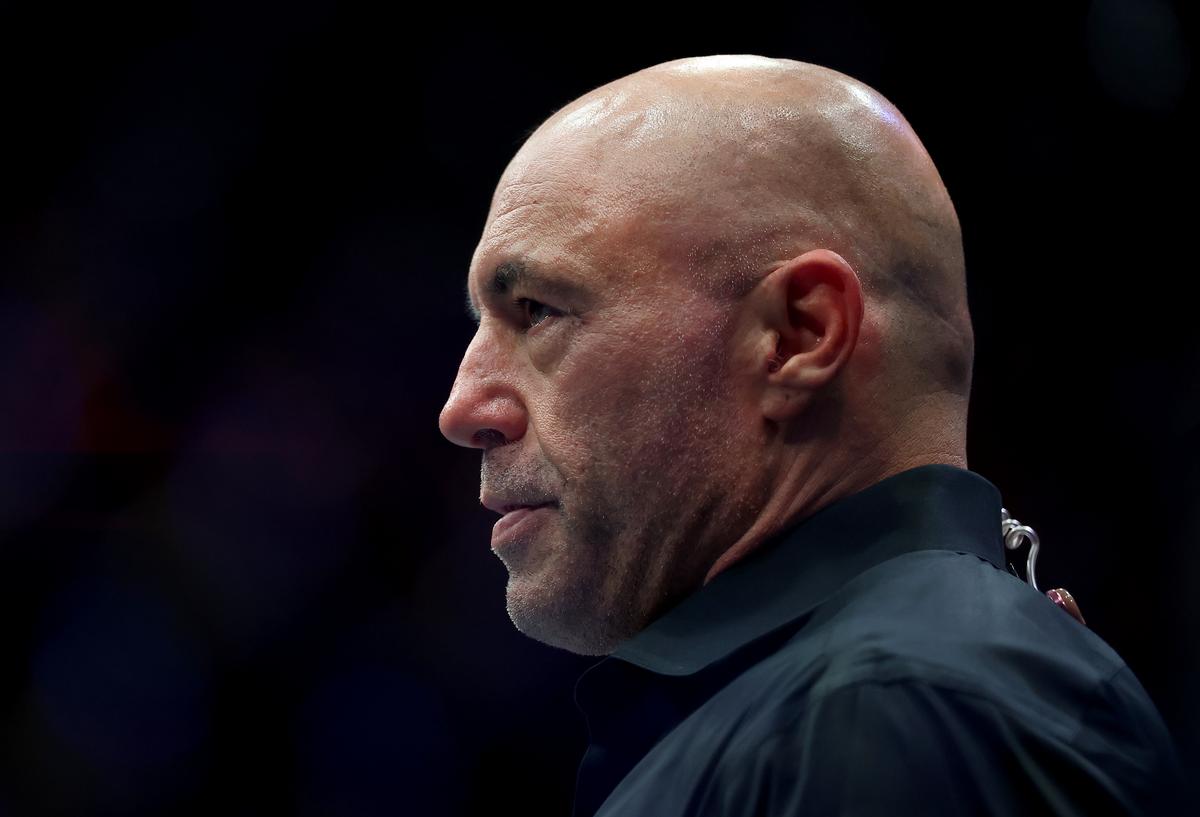  Joe Rogan attends the UFC 316 at the Prudential Center on June 7, 2025, in Newark, New Jersey. 