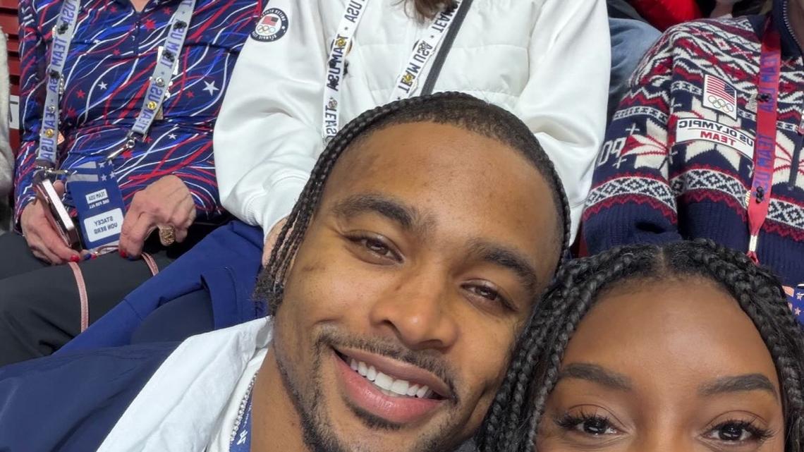 Simone Biles Hits Up the Winter Olympics in Style With Husband Jonathan Owens 