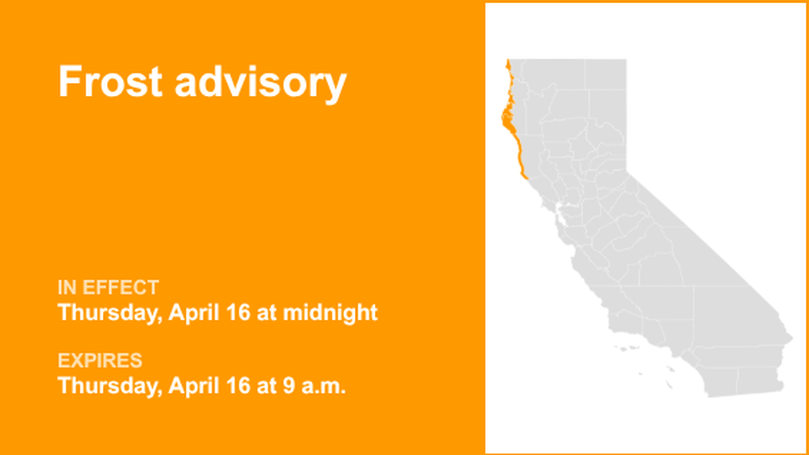 UPDATE: Frost advisory affecting North Coast until Friday morning, says the NWS 