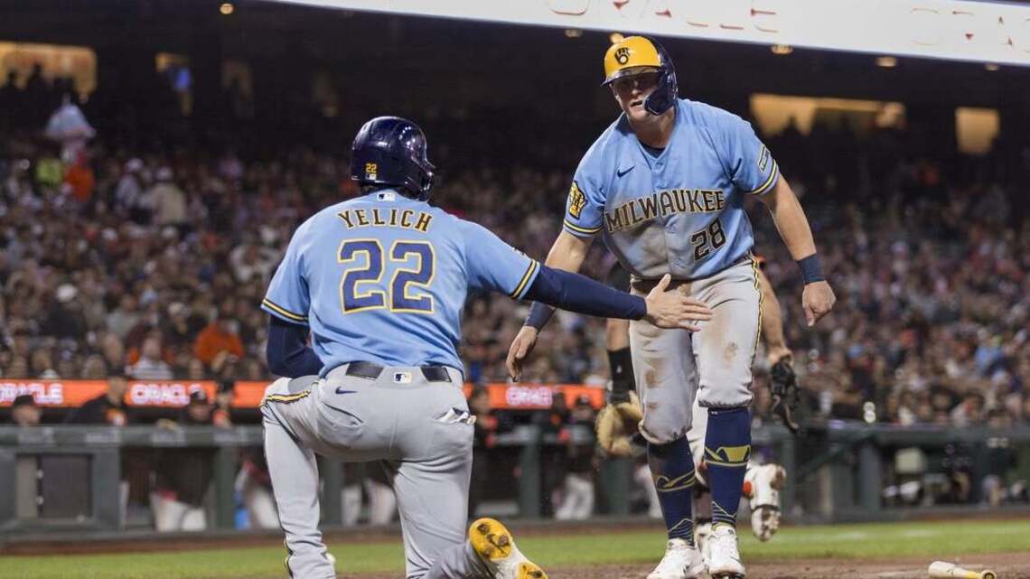 Logan Henderson's strong pitching helps Brewers pull away from Giants 