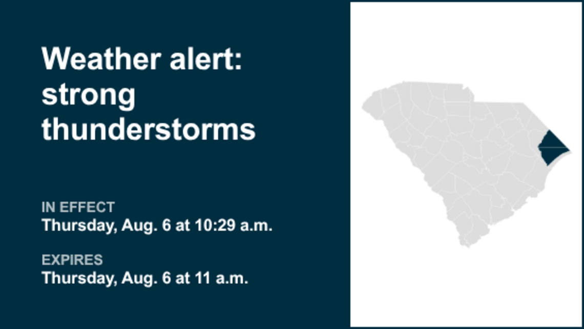 Prepare for strong thunderstorms in Conway and Myrtle Beach area Thursday midday 