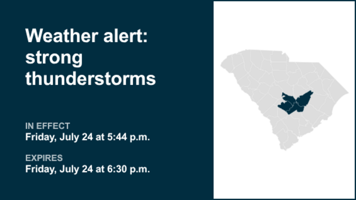 UPDATE: Weather alert for strong thunderstorms in Southeastern Orangeburg and Clarendon County 