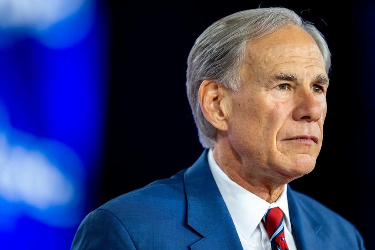  Gov. Greg Abbott speaks during a discussion at the Gaylord Texan Resort and Conference Center on March 27, 2026 in Grapevine, Texas. 