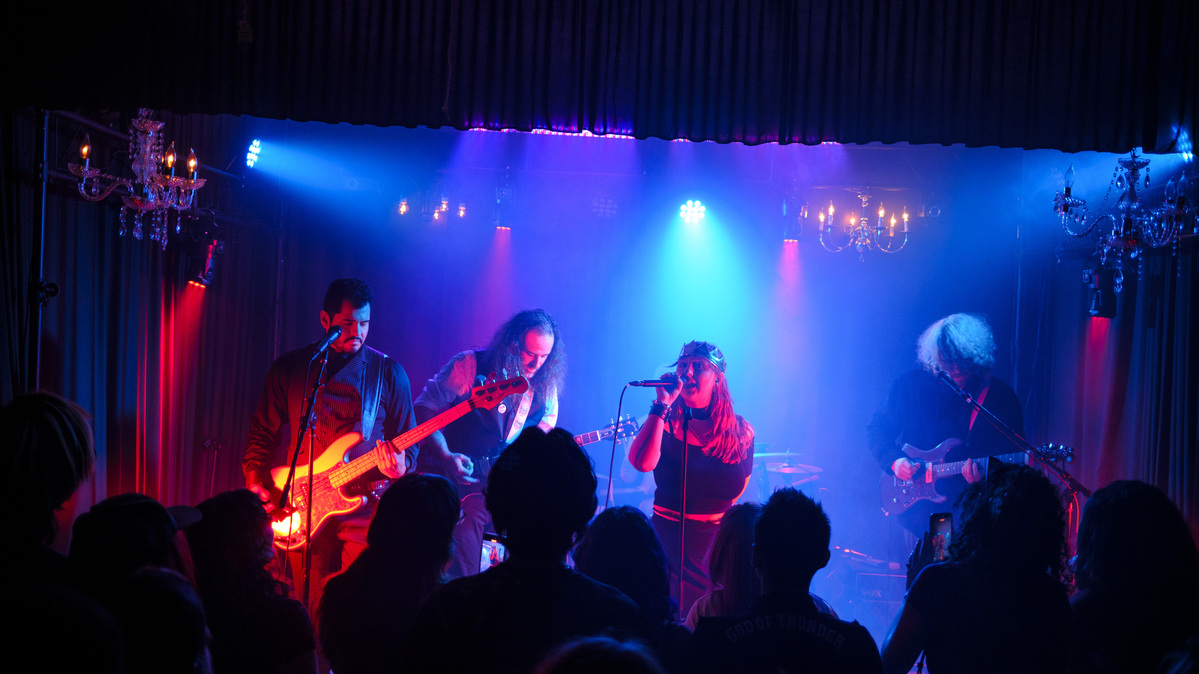 The band Paracosm performs at My Sister’s House, a nonprofit DIY venue within Boardwalk Bowl in Orlando, on May 20. (Patrick Connolly/Orlando Sentinel)