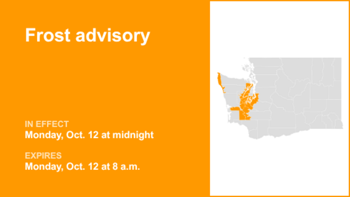 UPDATE: The current frost advisory for Western Washington will be expiring at 8 a.m. 