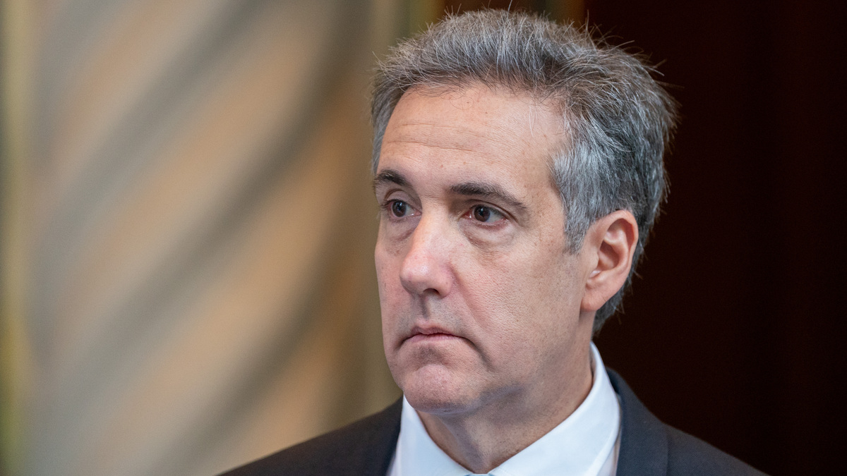 Former President Donald Trump’s Hush Money Trial Continues In New York. Michael Cohen departs from his home to attend his second day of testimony at Manhattan Criminal Court on May 14, 2024 in New York City. 