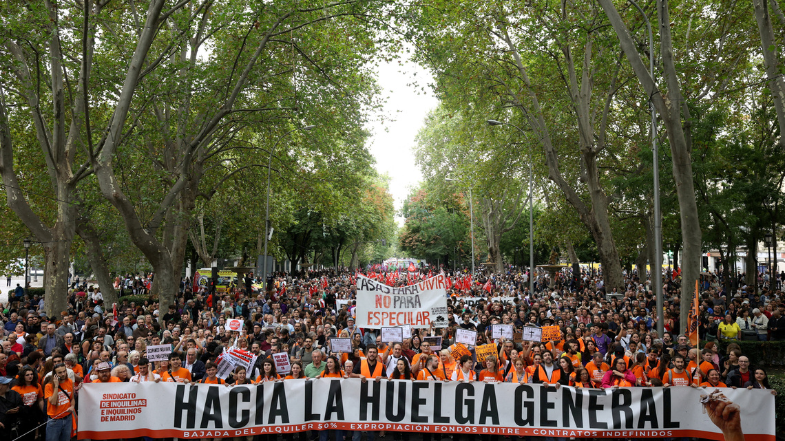 Tens of thousands protest across Spain over housing crisis