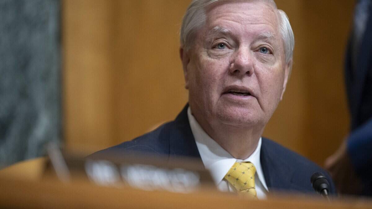 Sen. Lindsey Graham (R-SC), the Chairman of the Senate Budget Commission, speaks during a hearing to examine President Donald Trump's fiscal year 2027 budget proposal on April 16 in Washington, D.C.