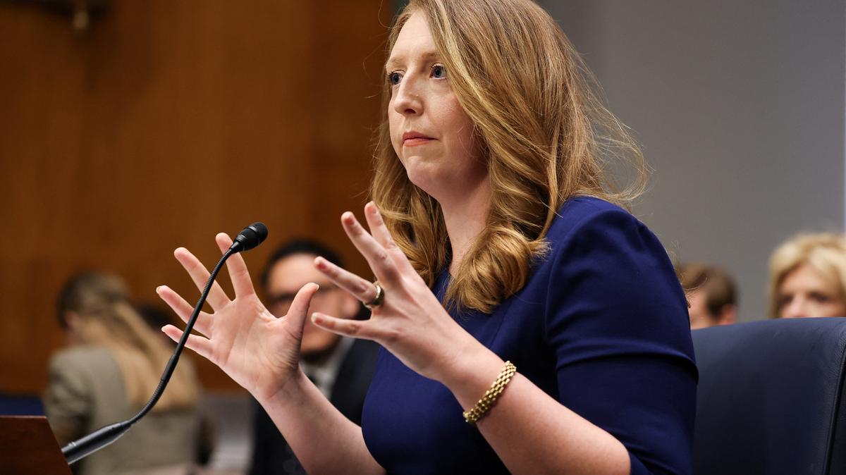 Casey Means, nominated to serve as the next U.S. Surgeon General, testifies before a Senate Health, Education, Labor, and Pensions Committee confirmation hearing on Capitol Hill in Washington, D.C., U.S., February 25, 2026. REUTERS/Kylie Cooper