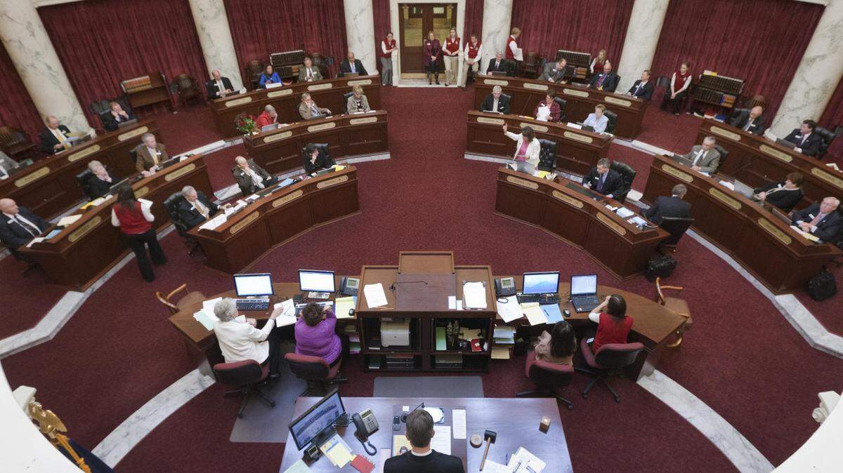 The Idaho Senate, pictured in this file photo, at work at the Statehouse in Boise.