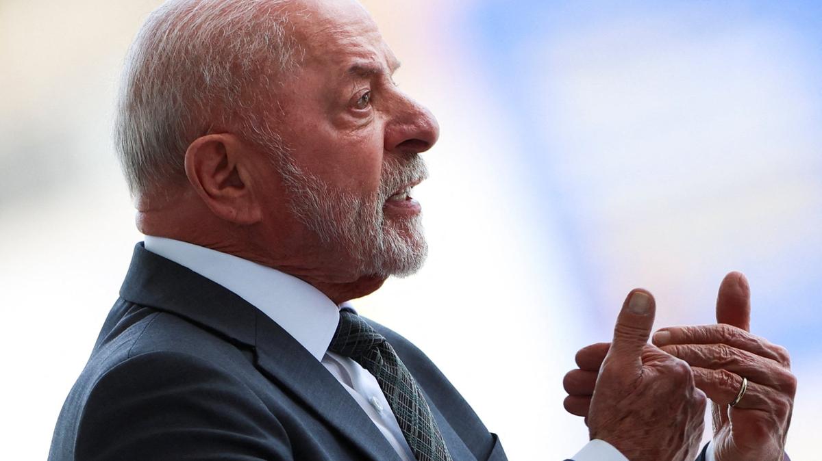 FILE PHOTO: Brazil’s President Luiz Inacio Lula da Silva reacts before meeting with Suriname's President Jennifer Geerlings Simon at the Planalto Palace in Brasília, Brazil, May 28, 2026. REUTERS/Adriano Machado/File photo