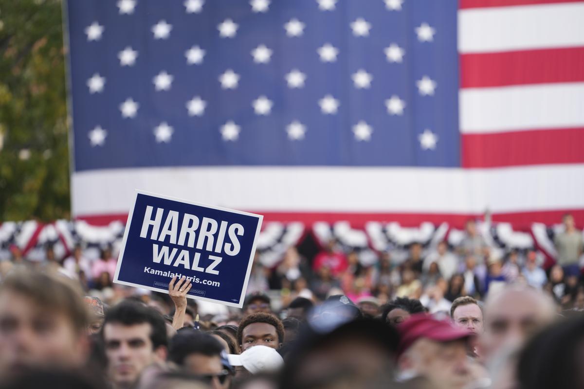 FILE -- People watch as Vice President Kamala Harris delivers her concession speech to former President Donald Trump at Howard University in Washington, Nov. 6, 2024. The Democratic National Committee on Thursday released a nearly 200-page draft of an internal autopsy of what went wrong in the 2024 campaign, ending months of speculation that had emerged as an embarrassing public spectacle for the party as it seeks to regain control of Congress. (Erin Schaff/The New York Times)