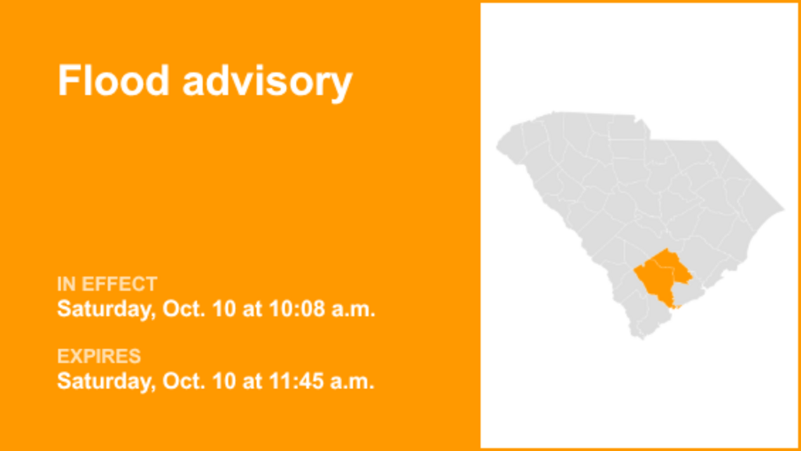 UPDATE: Flood advisory active for Berkeley and Charleston counties Sunday midday 