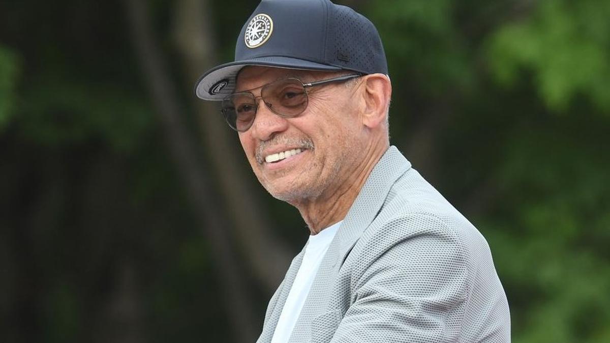 Reggie Jackson participates in the Baseball Hall of Fame Parade of Legends in Cooperstown, N.Y., on July 26. The baseball legend turns 80 on May 18. File Photo by George Napolitano/UPI