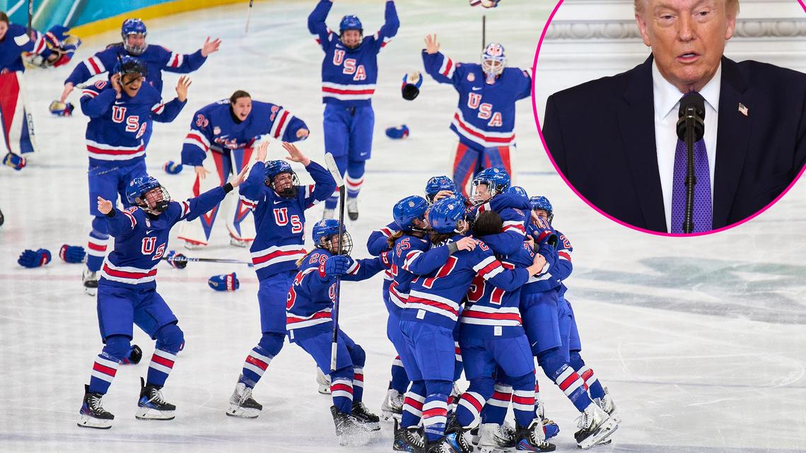 El presidente Trump critica al equipo femenino de hockey de EE. UU. en una llamada con el equipo masculino 