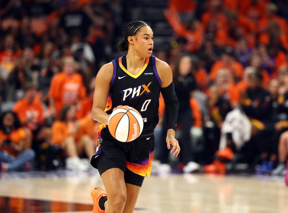  Former Phoenix Mercury forward Satou Sabally (0) Mark J. Rebilas-Imagn Images
