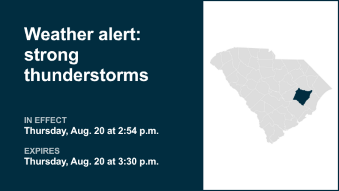 UPDATE: Thunderstorms with marble-sized hail in Inland Georgetown and Williamsburg County Thursday 
