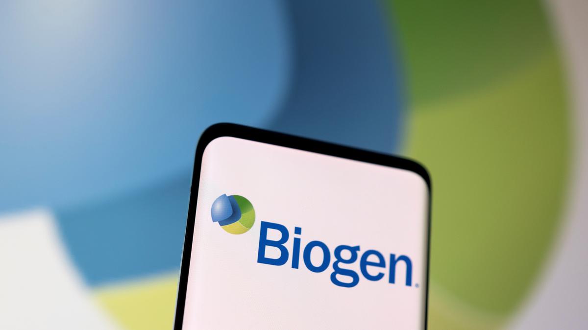 Biogen logo is seen displayed in this illustration taken, May 3, 2022. REUTERS/Dado Ruvic/Illustration