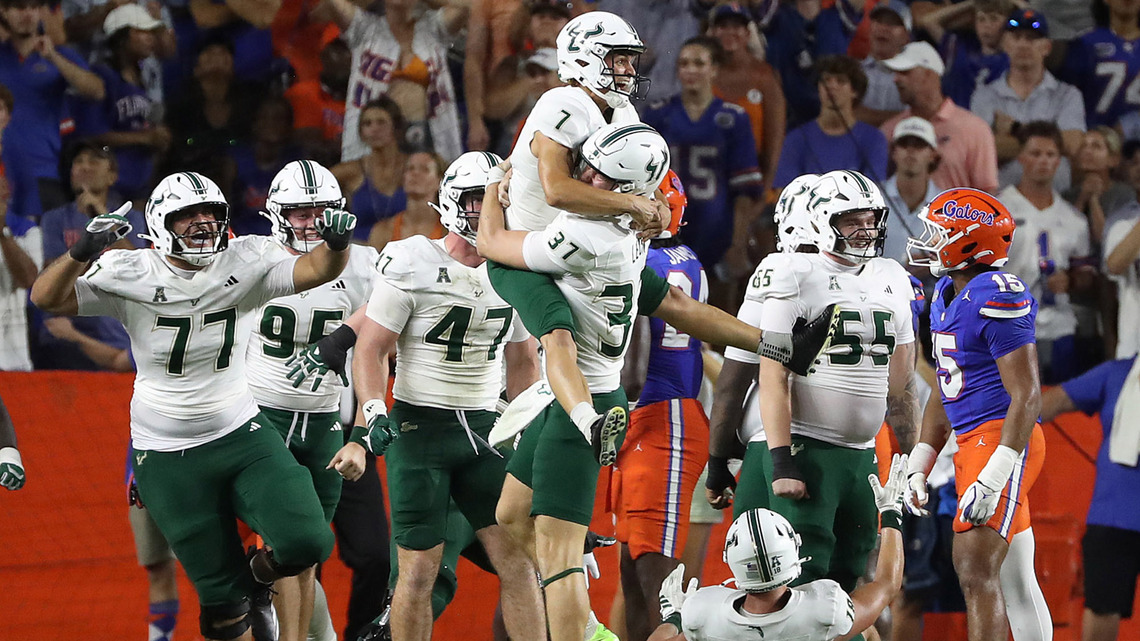 Last-second field goal shocks No. 13 Florida at home as USF completes upset bid