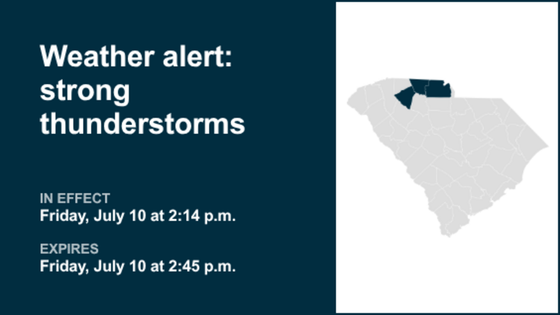 UPDATE: Weather alert active for Cherokee County Friday evening, says the NWS 