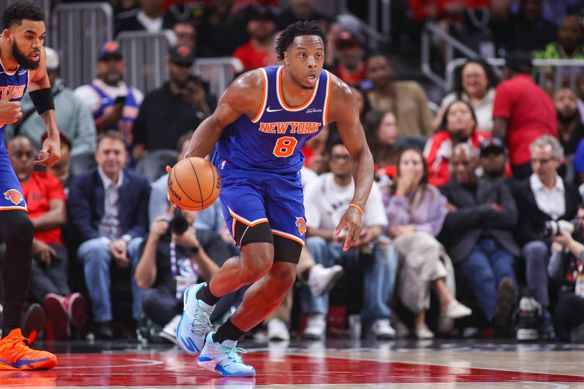  New York Knicks forward OG Anunoby (8) Brett Davis-Imagn Images