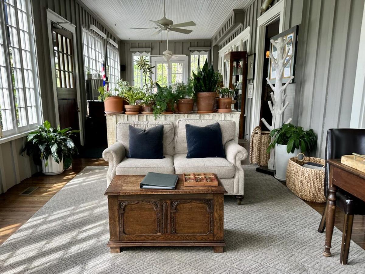  If your friends love houseplants, they’ll never leave the sunroom lobby at The Greystone Inn. Photo credit: Cathy Bennett Kopf 