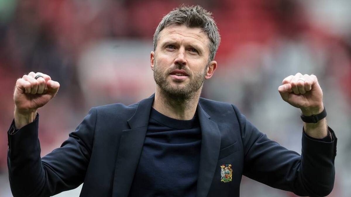  Michael Carrick oversaw Manchester United's stellar end of 2025–26. | Mark Cosgrove/News Images/NurPhoto/Getty Images 