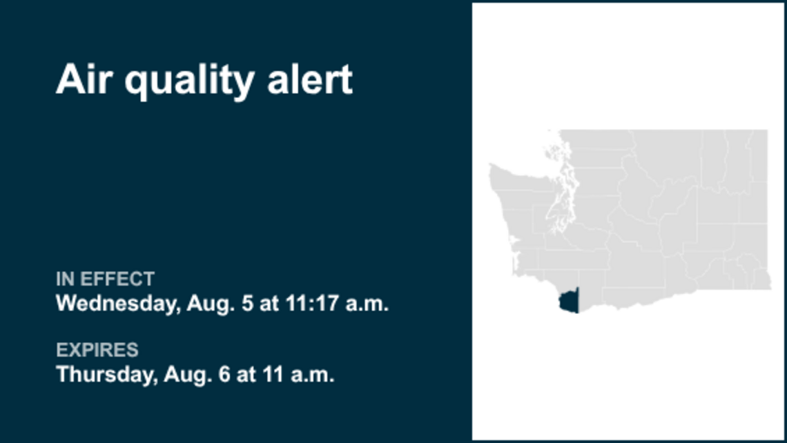 UPDATE: Air quality alert for Clark County for Thursday 