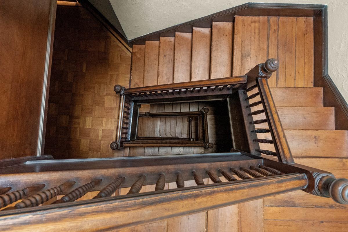  An overview of a staircase at 842 Carroll Street. 