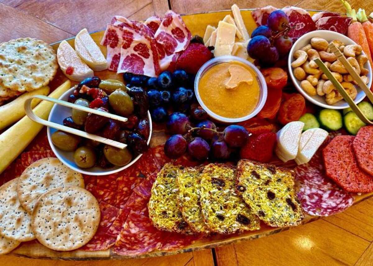  Charcuterie with wine or colorful mocktails is an Adelphos Cellars staple. Photo credit: Christine Tibbetts 