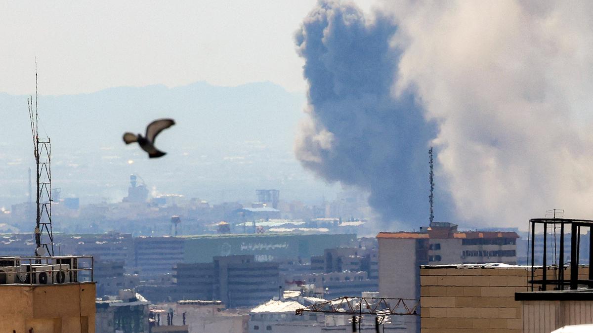 Smoke rises following strikes on Tehran, Iran, on April 7, 2026, as a U.S. deadline loomed for Iran to reopen the Strait of Hormuz or have its civilian infrastructure "decimated," according to the U.S. president. Civilian deaths in Trump’s war in Iran are unacceptable