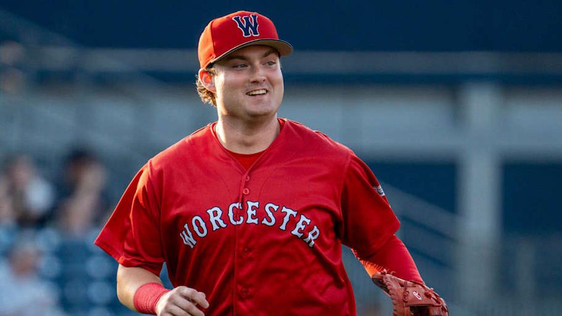  Worcester third baseman Blaze Jordan runs off the field at Polar Park July 29. | Rick Cinclair/Telegram & Gazette / USA TODAY NETWORK via Imagn Images 