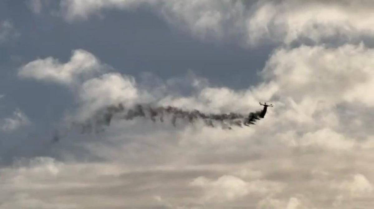 The drone scattering David Clerkin's ashes. (Terena Clerkin via SWNS) 