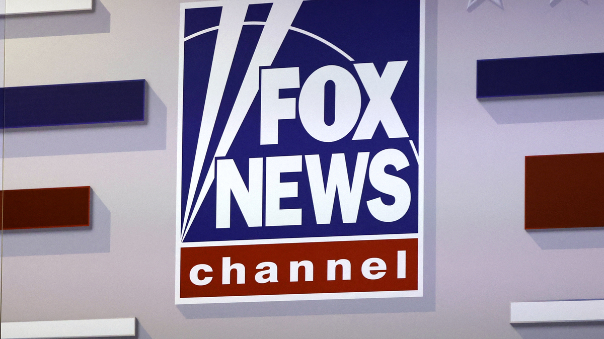 A Fox News logo is pictured ahead of the first Republican Presidential primary debate at the Fiserv Forum in Milwaukee, Wisconsin, on Aug. 23, 2023. (Kamil Krzaczynski/AFP/Getty Images/TNS)