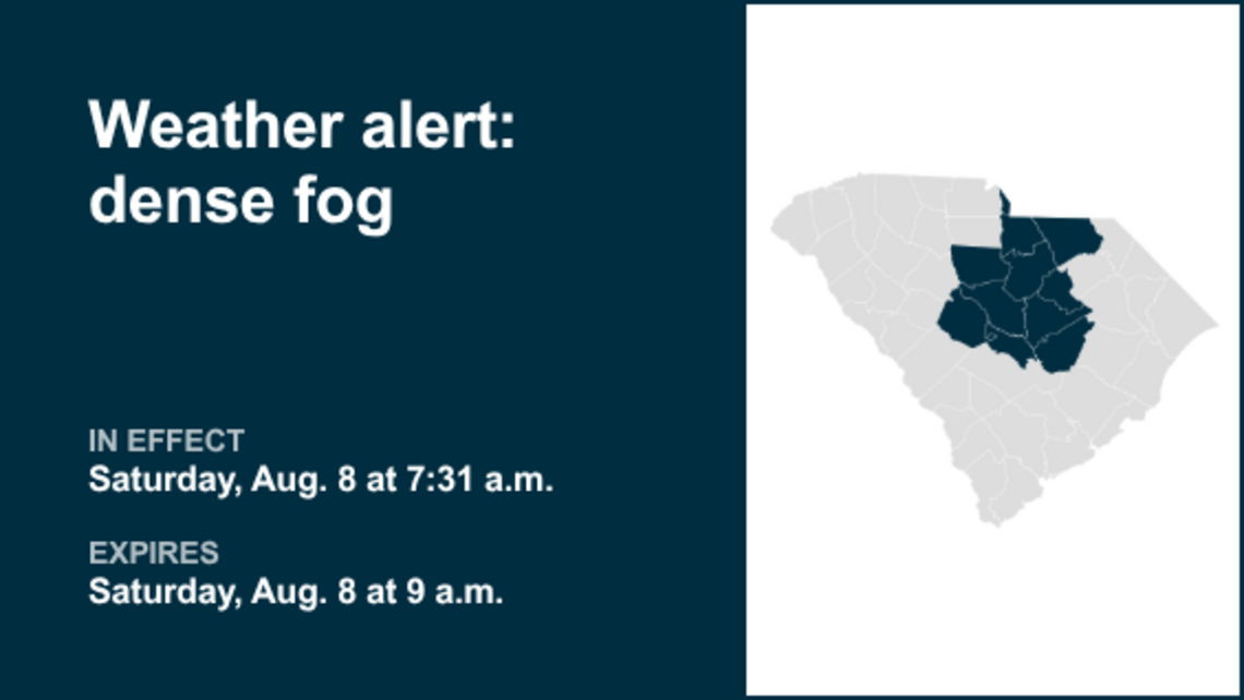 Be prepared for dense fog in Midlands Saturday morning 