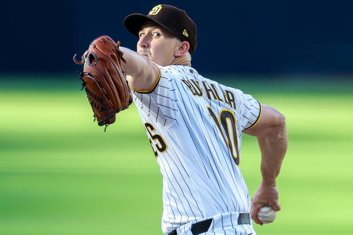  Walker Buehler's declining effectiveness and difficult matchups make him a risky two-start fantasy option this week. David Frerker-Imagn Images
