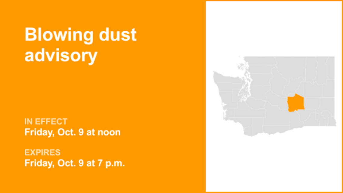 Blowing dust advisory for Moses Lake area until Friday evening 