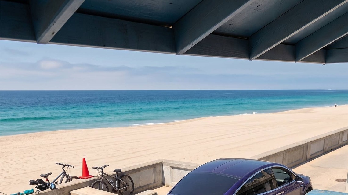 Stolen Tesla Fleeing SDPD Barrels Onto Pacific Beach Boardwalk, Critically Injuring 25-Year-Old Woman 