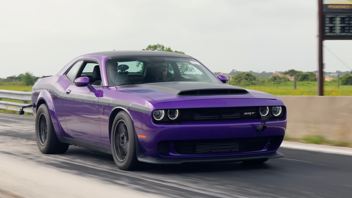 WATCH: Hennessey's 1,700-HP Dodge Demon Can Do A Burnout At 100 MPH 