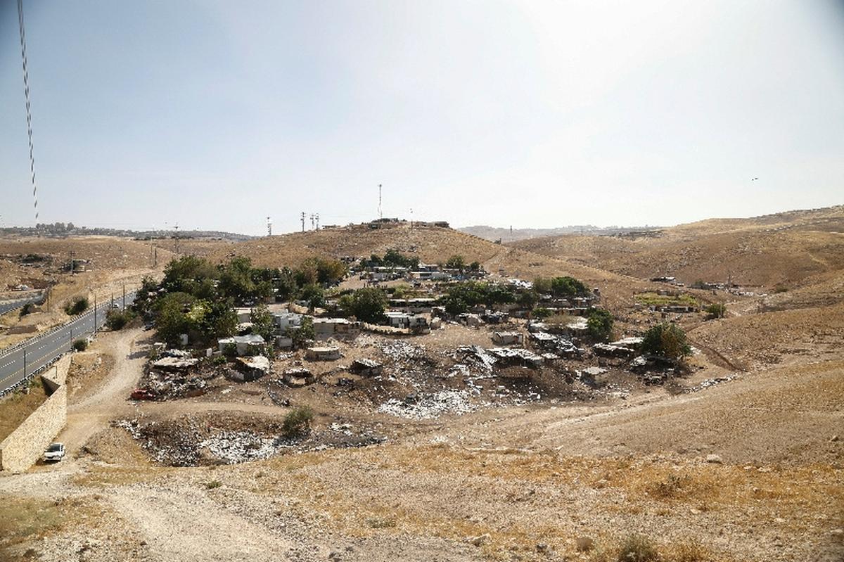 A view shows Palestinian dwellings in al-Khan al-Ahmar near Jericho, in the Israeli-occupied West Bank, May 19, 2026. REUTERS/Mohammed Torokman