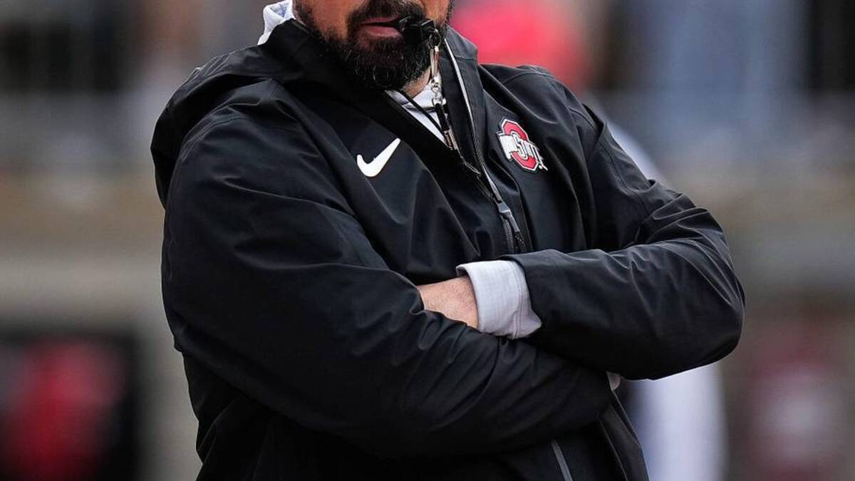  Ohio State Buckeyes head coach Ryan Day watches his players in the first half of the Ohio State football spring game at Ohio Stadium on Saturday, April 18, 2026 in Columbus, Ohio. | Samantha Madar/Columbus Dispatch / USA TODAY NETWORK via Imagn Images 