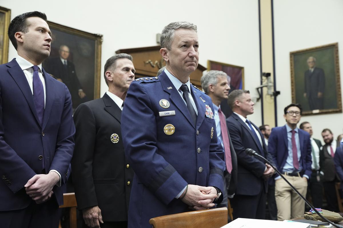 Gen. Dan Caine, chairman of the Joint Chiefs of Staff, arrives to testify before a House Armed Services Committee hearing on the Department of Defense's budget request on Capitol Hill in Washington, on Wednesday, April 29, 2026. (Haiyun Jiang/The New York Times)