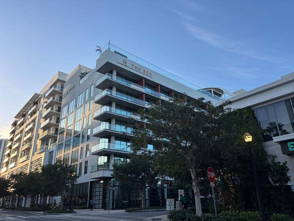  Exterior of The Ben West Palm hotel building in West Palm Beach. Photo credit: Emily Caldwell 