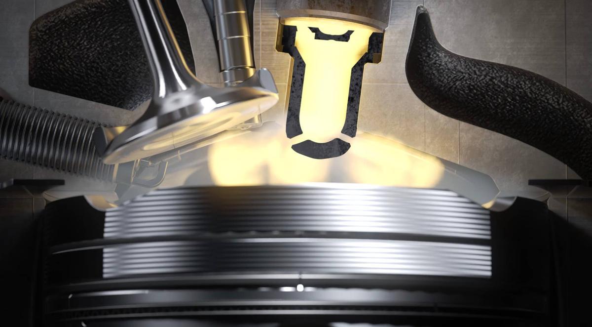  At higher revs, the pre-chamber ignition takes over the lead role. BMW