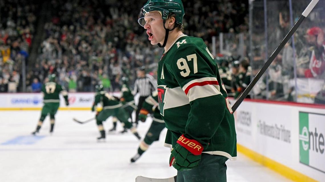 Kirill Kaprizov's hat trick lifts Wild, accelerates Red Wings' slide 