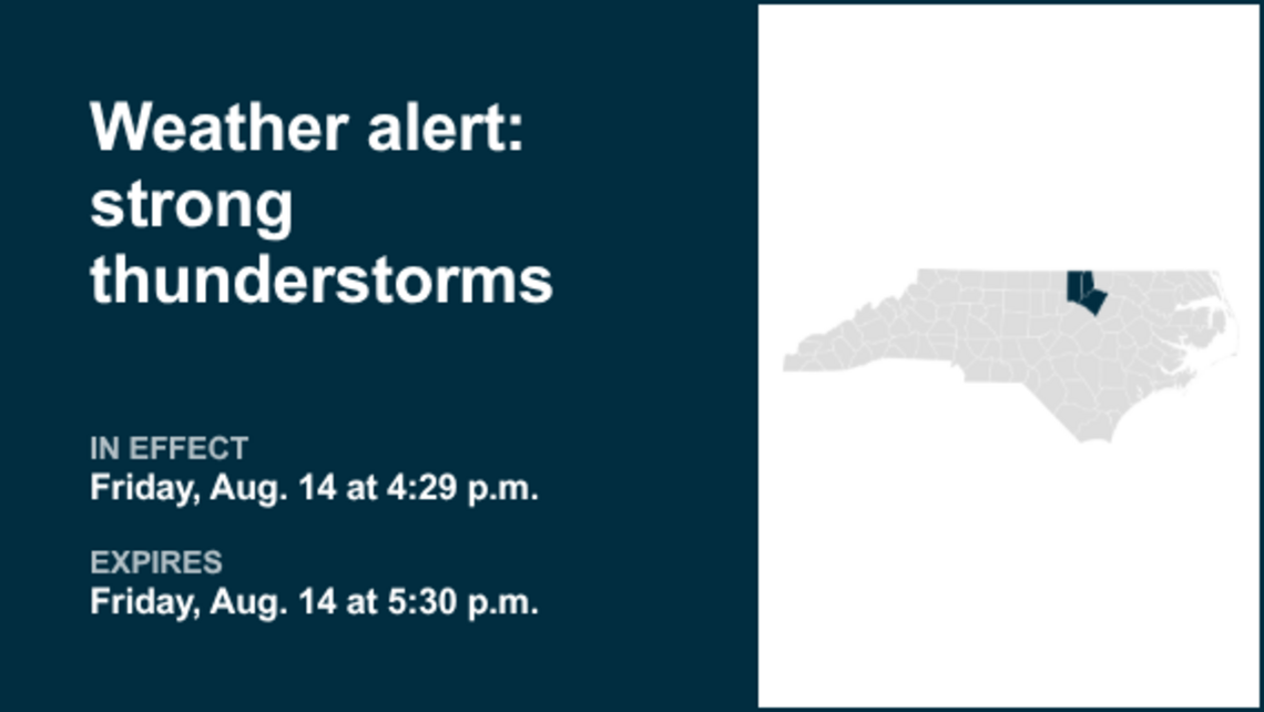 UPDATE: Pea-sized hail foreseen with thunderstorms to hit Granville and Vance counties Friday 