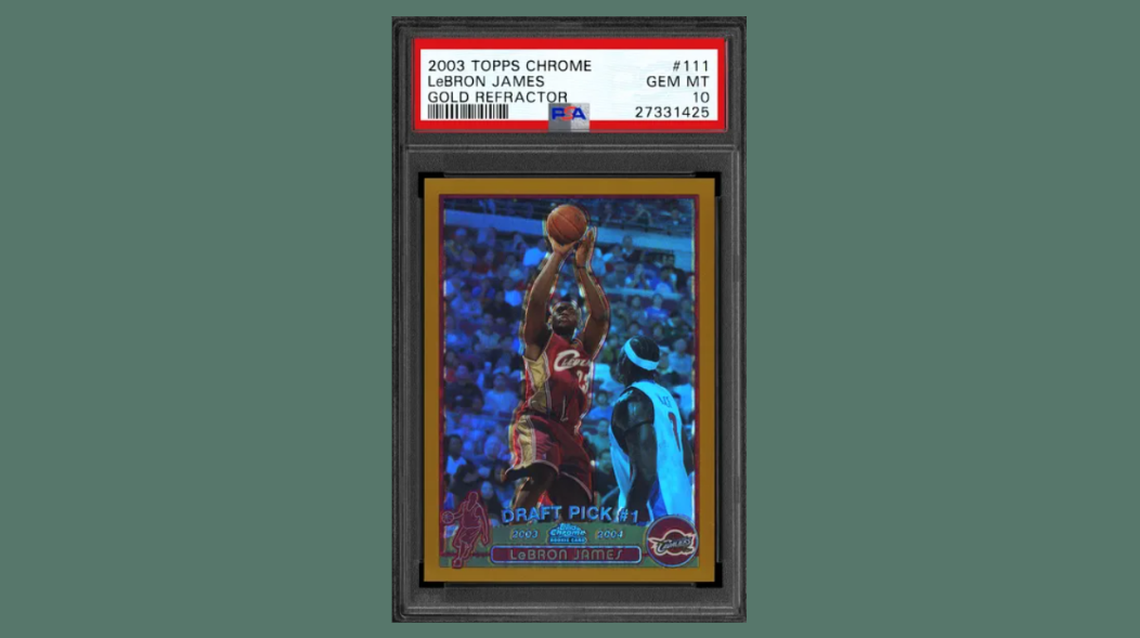  Celebrity provenance amplifies elite LeBron James rookie scarcity, driving premium pricing across high-end auction markets. Credit: Topps