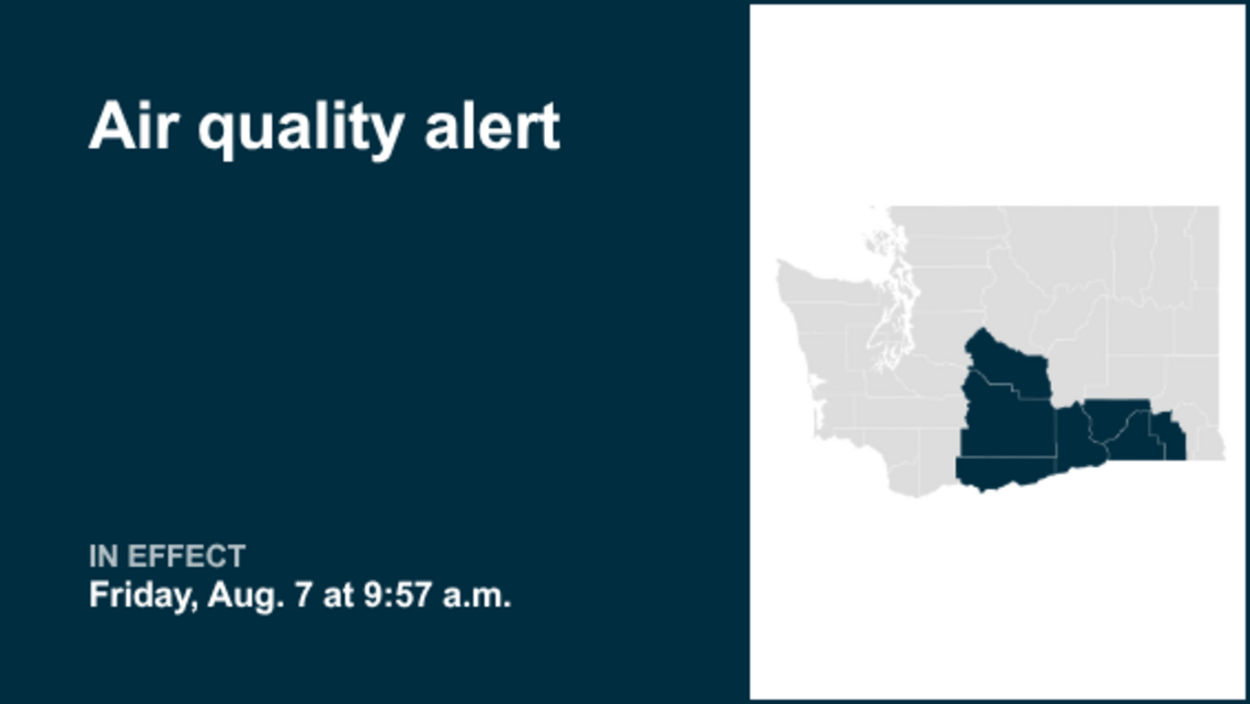 Air quality alert active for Eastern Washington Saturday 