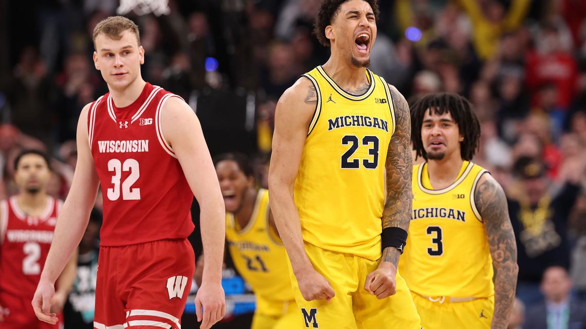 Yaxel Lendeborg's 3-pointer lifts Michigan over Wisconsin in Big Ten semifinal