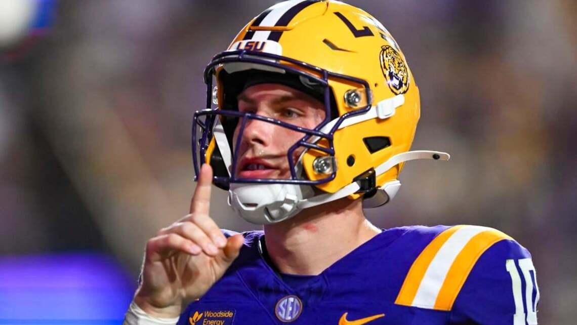 LSU QB Leavitt upgraded to questionable vs. Ole Miss